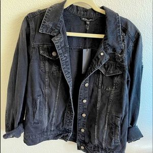 Black denim jacket